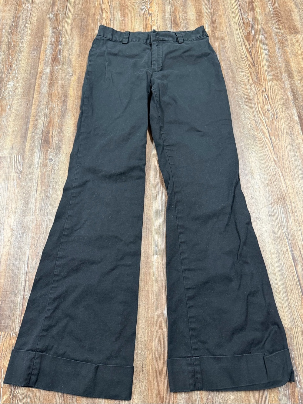 Vintage Y2K Gap low rise black cotton & lycra flare work pants